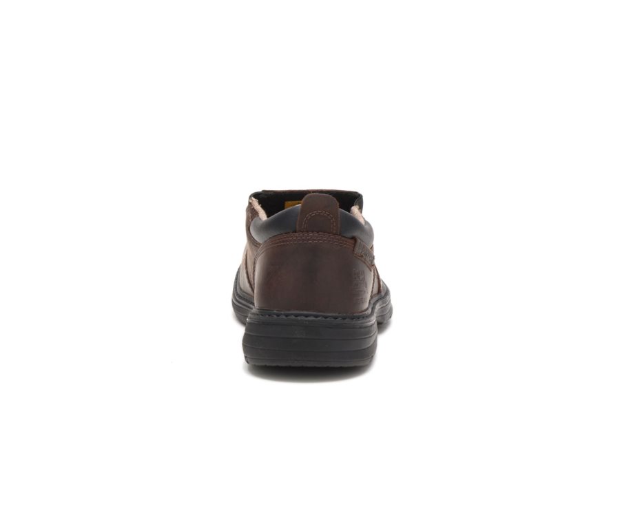 Dark Brown Caterpillar CAT Conclude Steel Toe Men's Work Shoes | CAT-264UT