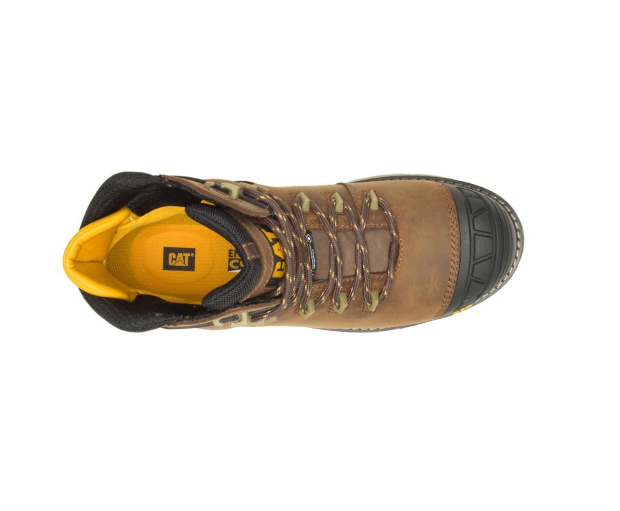 Dark Brown Caterpillar CAT Excavator Superlite Waterproof Thinsulate™ Nano Toe Men's Work Boots | CAT-418CQ