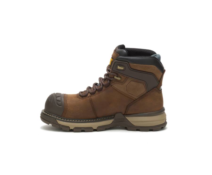 Dark Brown Caterpillar CAT Excavator Superlite Waterproof Thinsulate™ Carbon Composite Toe Women's Work Boots | CAT-743KO