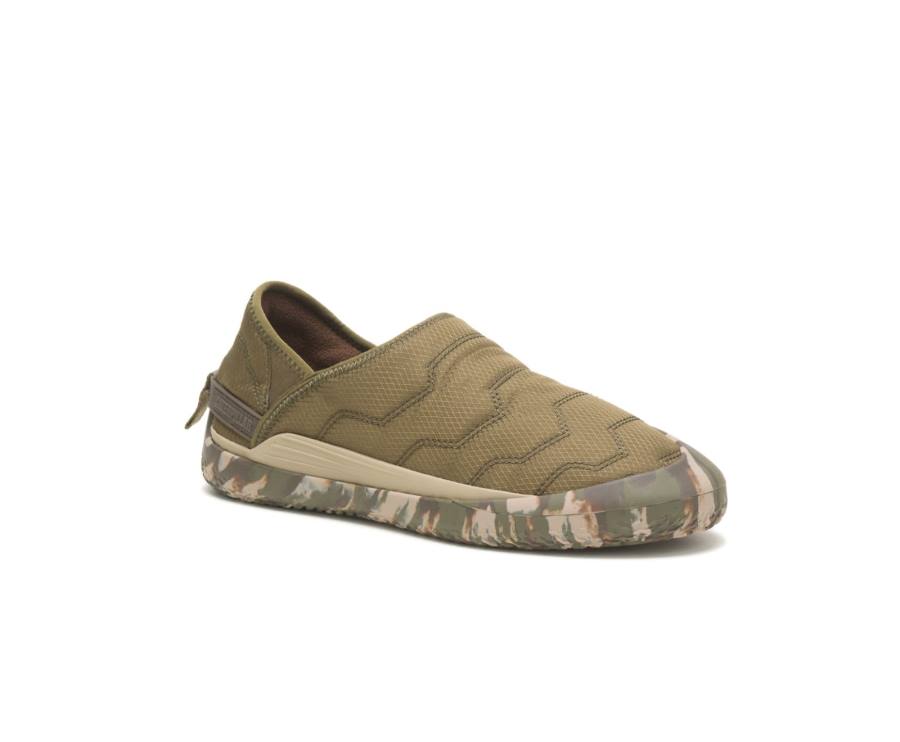 Dark Olive Caterpillar CAT Crossover Slip On Men's Casual Shoes | CAT-829KO