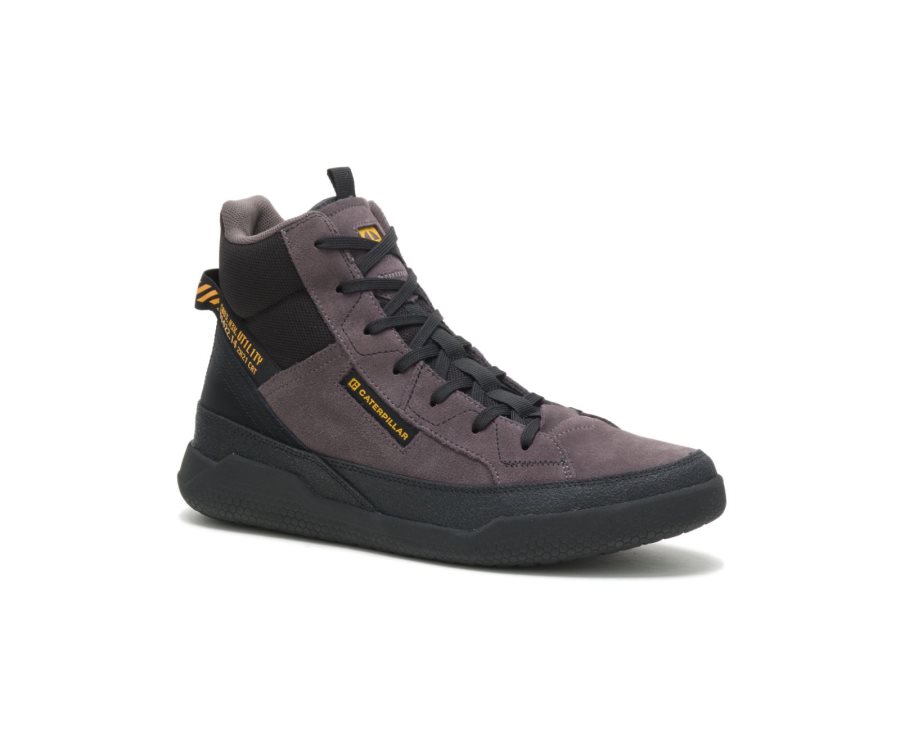 Grey / Black Caterpillar CAT CODE Hex Hi Utility Women's Sneakers | CAT-769IJ