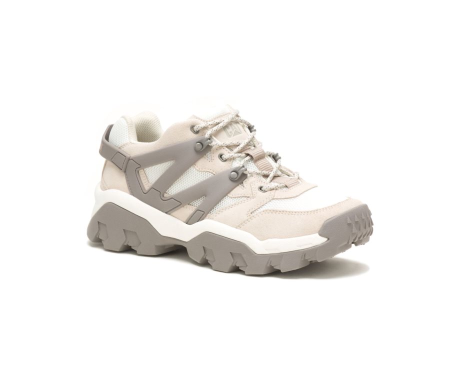 Grey / Bright White Caterpillar CAT Reactor Women's Sneakers | CAT-587FY