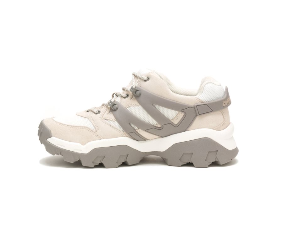 Grey / Bright White Caterpillar CAT Reactor Women's Sneakers | CAT-587FY