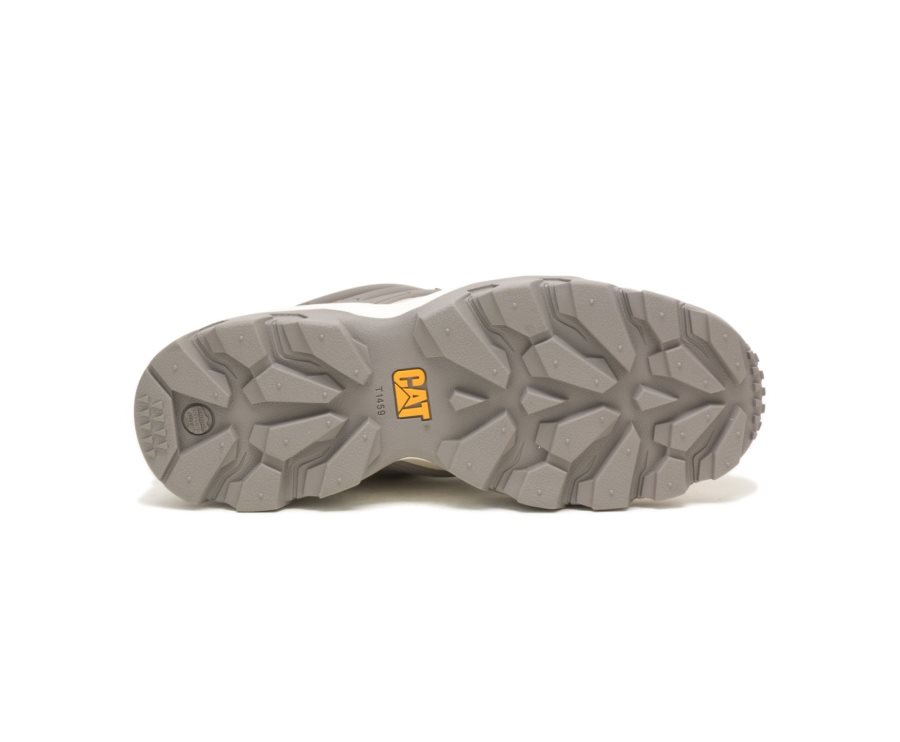 Grey / Bright White Caterpillar CAT Reactor Women's Sneakers | CAT-587FY