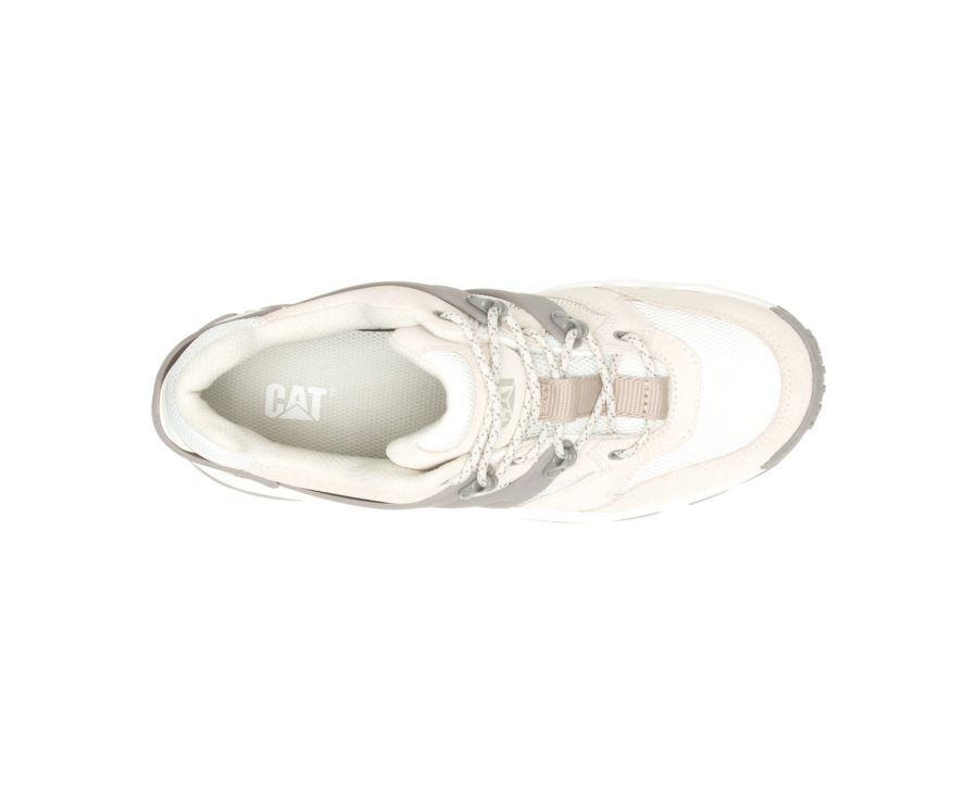 Grey / Bright White Caterpillar CAT Reactor Women's Sneakers | CAT-587FY