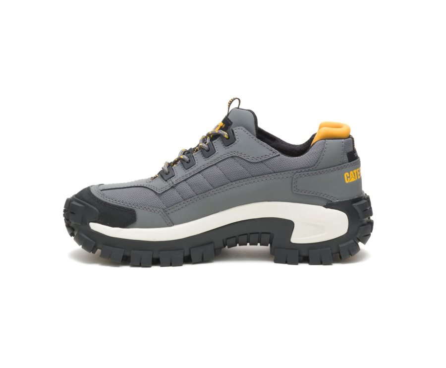 Grey Caterpillar CAT Invader Steel Toe Men's Work Shoes | CAT-851GD