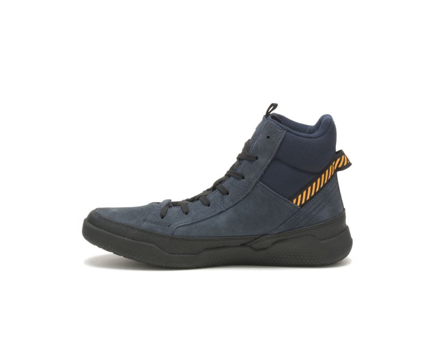 Navy Caterpillar CAT CODE Hex Hi Utility Men's Sneakers | CAT-724CM