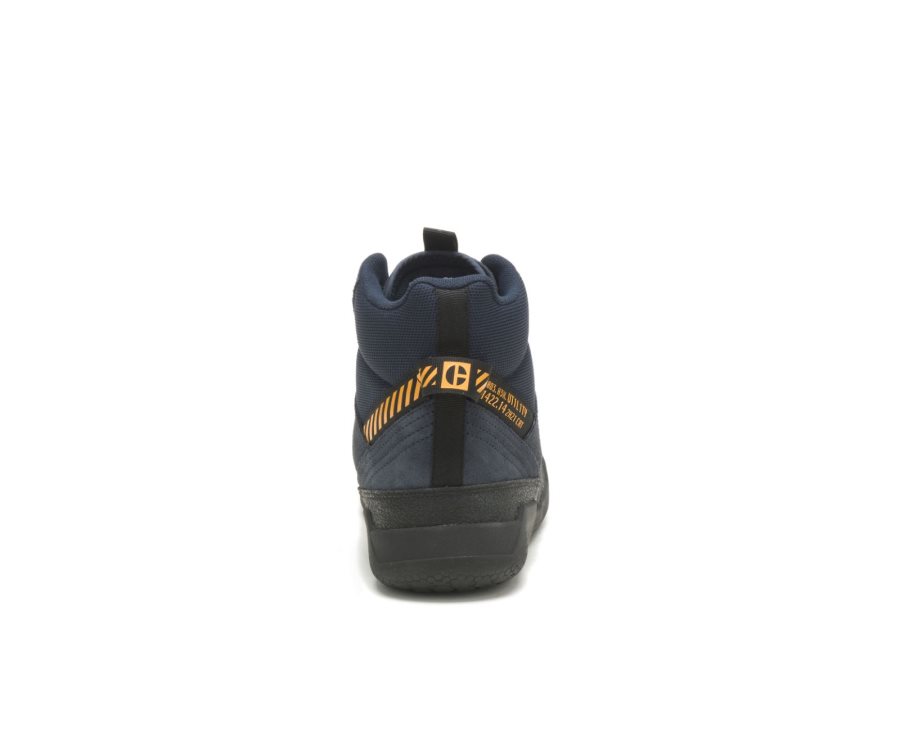 Navy Caterpillar CAT CODE Hex Hi Utility Men's Sneakers | CAT-724CM