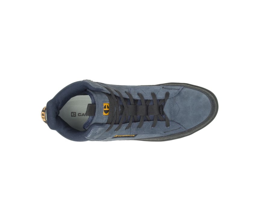 Navy Caterpillar CAT CODE Hex Hi Utility Men's Sneakers | CAT-724CM