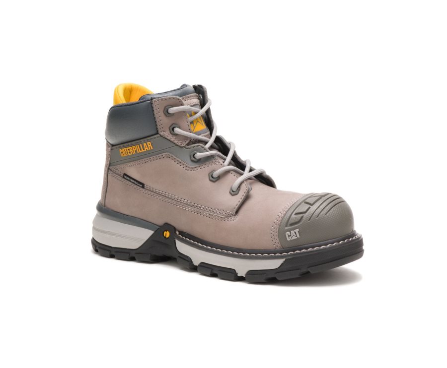 Skin / Grey Caterpillar CAT Excavator Superlite Waterproof Nano Toe Women's Work Boots | CAT-310BA