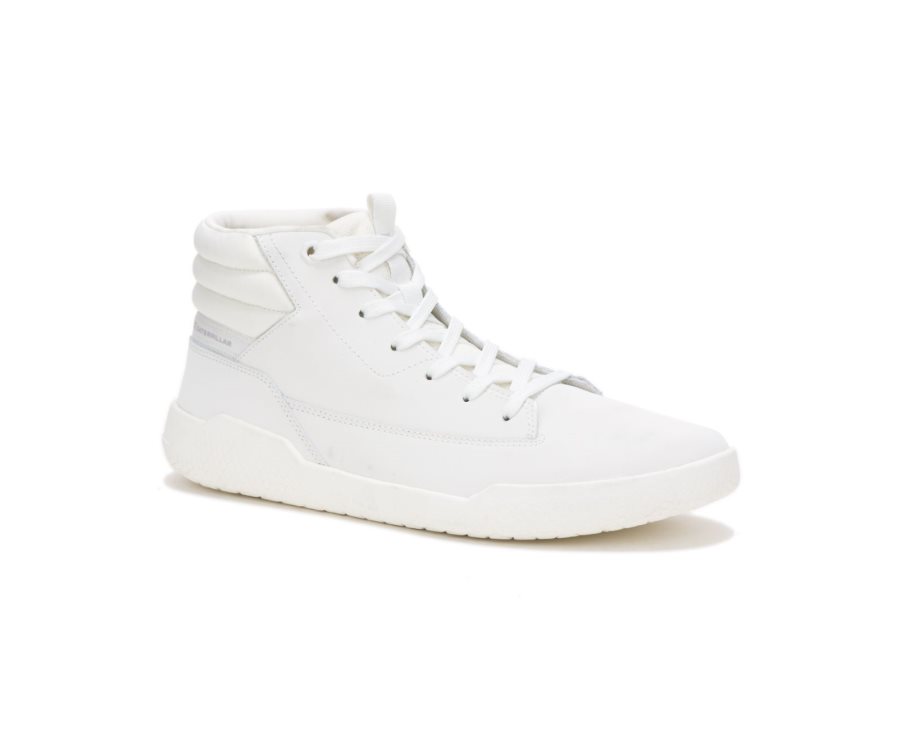 White Caterpillar CAT CODE Hex Hi Men's Sneakers | CAT-127EM