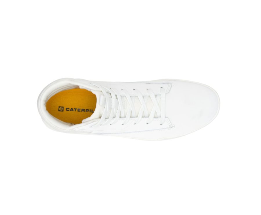 White Caterpillar CAT CODE Hex Hi Men's Sneakers | CAT-127EM