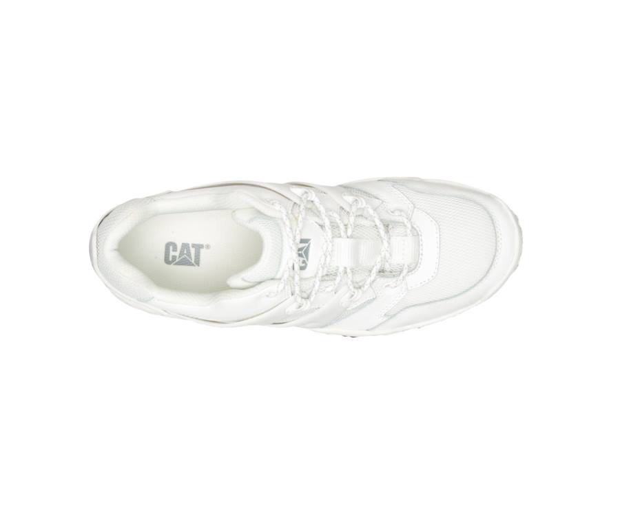 White Caterpillar CAT Reactor Men's Sneakers | CAT-841KO