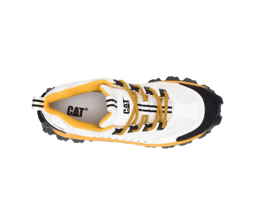 White / Yellow Caterpillar CAT Intruder Shoe Women's Casual Shoes | CAT-781ES