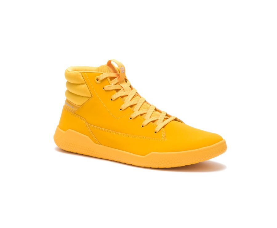 Yellow Caterpillar CAT CODE Hex Hi Men's Sneakers | CAT-713SL